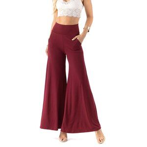 High Waisted Palazzo Pants – Wide Leg, Pockets, Flowy & Comfortable